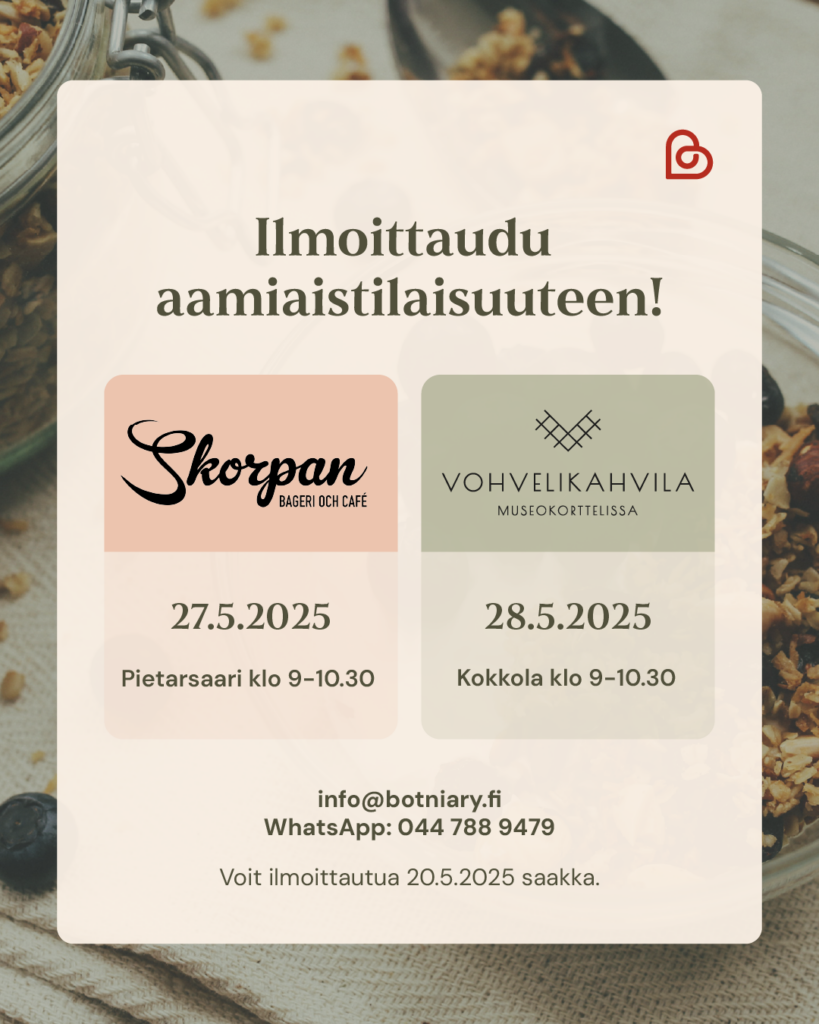 Ilmoittaudu mukavaan aamiaistilaisuuteen!