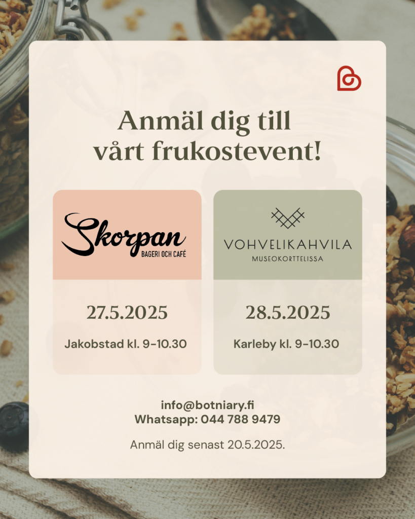 Anmäl dig till ett trevligt frukostevent!