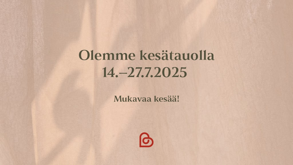 Olemme kesätauolla 14–27.7.2025