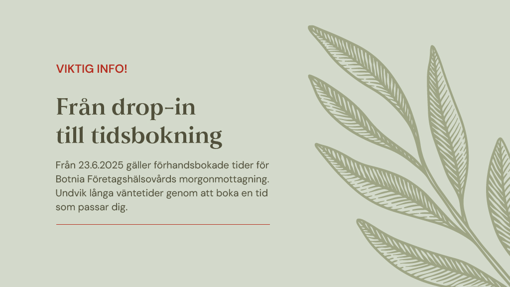 Från drop-in till tidsbokning